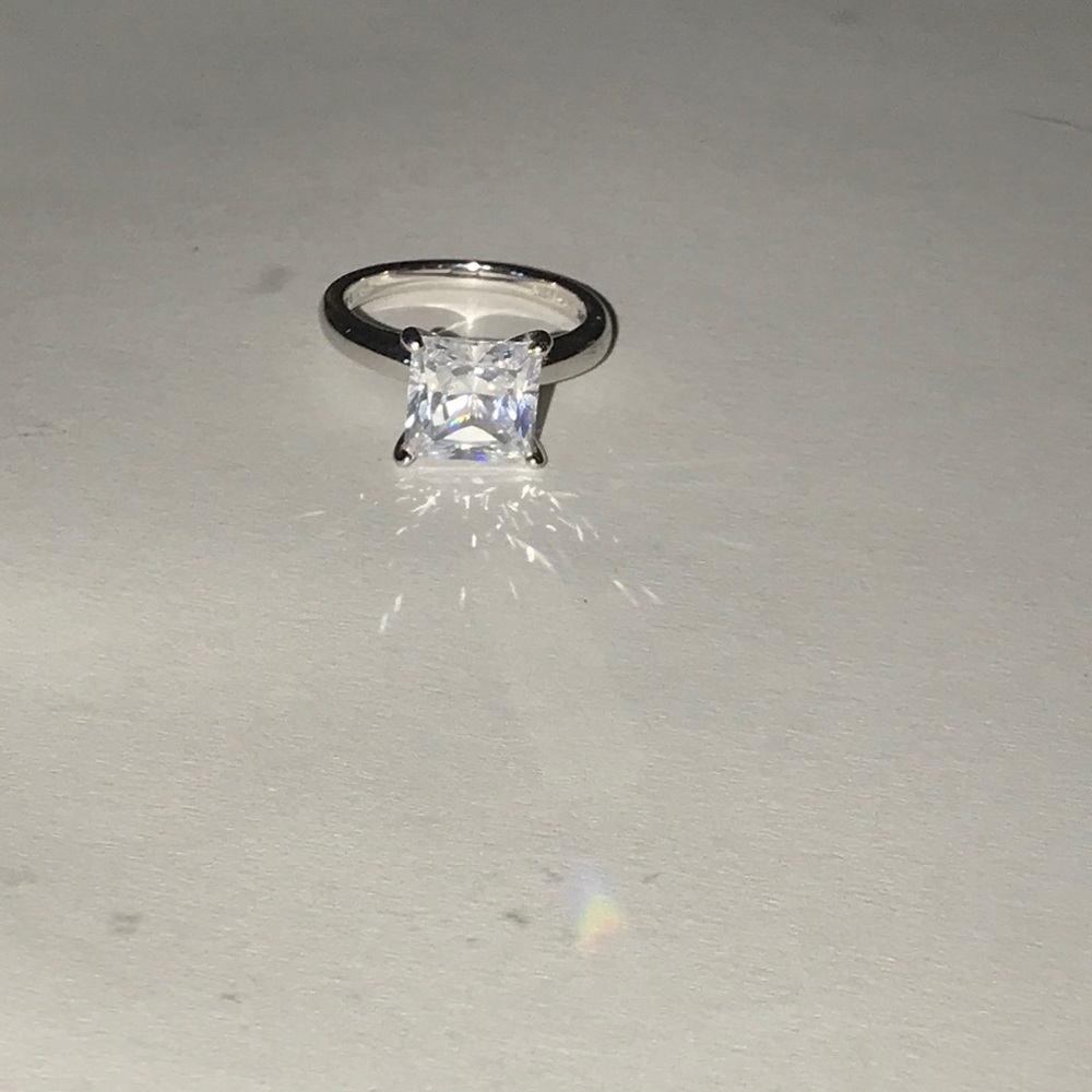 Sterling silver and diamonique ring